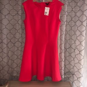 H&M peach pink flare dress